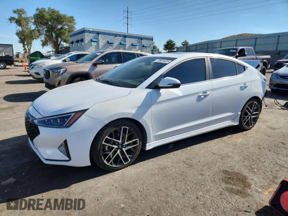 ✅ 2019 Hyundai Elantra Sport • VIN: KMHD04LB5KU837985 • Lot: 70855405. Listed on Copart with 50,268 mi. Free auction sales archive from the USA and detailed vehicle history report at DreamBid. Image 1.