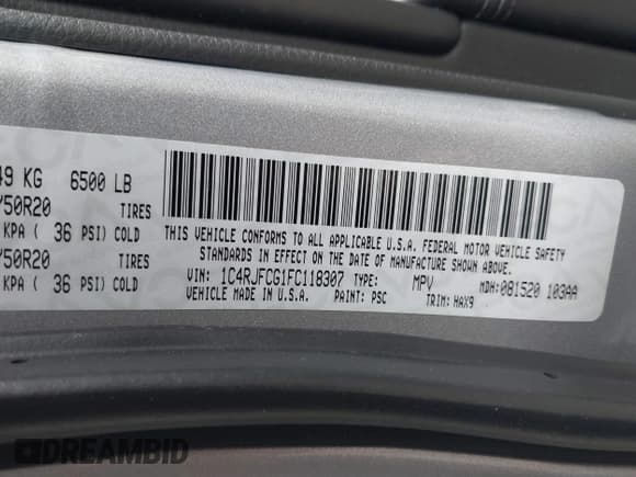 ✅ 2015 Jeep Grand Cherokee Overland • VIN: 1C4RJFCG1FC118307 • Лот: 41727221. Опубликован ранее на IAAI с пробегом 134 101 миль. Бесплатный доступ к архиву аукционных продаж из США и подробный отчёт об истории автомобиля на DreamBid. Изображение 9.