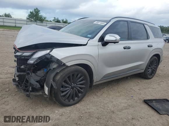 2023 Hyundai Palisade Calligraphy с VIN KM8R7DGE6PU545498, выставлен на аукционе Copart как лот 69511644 с пробегом 20 806 миль миль и Списание • Salvage title. История ставок и продаж доступна на DreamBid. Изображение 1.