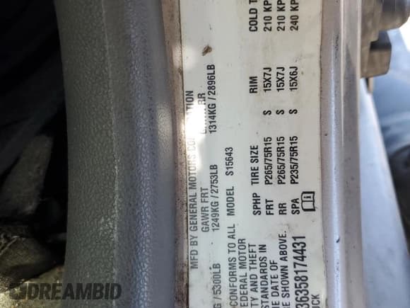 ✅ 2005 Chevrolet Colorado 1SE LS Z71 • VIN: 1GCDS136358174431 • Лот: 82034205. Опубликован ранее на Copart с пробегом 170 626 миль. Бесплатный доступ к архиву аукционных продаж из США и подробный отчёт об истории автомобиля на DreamBid. Изображение 12.