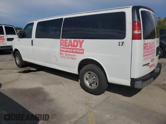 ✅ 2013 Chevrolet Express Passenger LT • VIN: 1GAZG1FG2D1144719 • Lot: 64759665. Listed on Copart with Not provided. Free auction sales archive from the USA and detailed vehicle history report at DreamBid. Image 2.