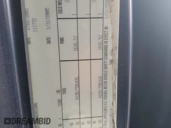 ✅ 2005 GMC Savana Cargo YF7 Upfitter • VIN: 1GDFG15T651195114 • Lot: 47028075. Listed on Copart with 128,214 mi. Free auction sales archive from the USA and detailed vehicle history report at DreamBid. Image 13.