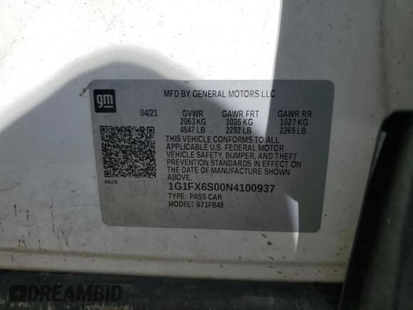 ✅ 2022 Chevrolet Bolt EV 2LT • VIN: 1G1FX6S00N4100937 • Lot: 60074914. Wystawiony na Copart z przebiegiem Nie podano. Bezpłatny archiwum sprzedaży aukcyjnych z USA i szczegółowy raport historii pojazdu na DreamBid. Zdjęcie 12.