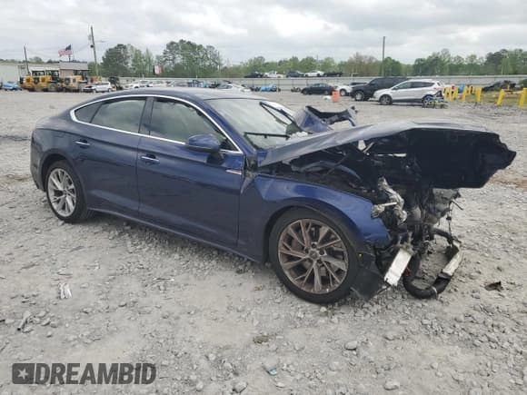 ✅ 2020 Audi A5 Sportback Premium • VIN: WAUANCF53LA005151 • Lot: 52907025. Listed on Copart with Not provided. Free auction sales archive from the USA and detailed vehicle history report at DreamBid. Image 4.