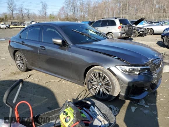 2021 BMW 3 Series M340i with VIN WBA5U7C0XMFK18753, listed as a Copart auction lot 43078113 with Not provided miles and . Bid and sale history available at DreamBid. Image 4.