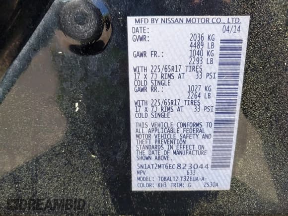 ✅ 2014 Nissan Rogue SL • VIN: 5N1AT2MT6EC823044 • Лот: 42008262. Опубликован ранее на IAAI с пробегом 199 998 миль. Бесплатный доступ к архиву аукционных продаж из США и подробный отчёт об истории автомобиля на DreamBid. Изображение 9.