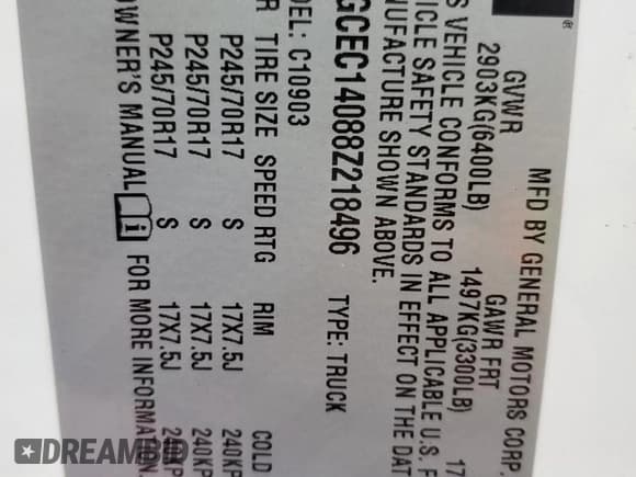 ✅ 2008 Chevrolet Silverado 1500 Work Truck • VIN: 1GCEC14088Z218496 • Lot: 50826715. Listed on Copart with 156,195 mi. Free auction sales archive from the USA and detailed vehicle history report at DreamBid. Image 12.