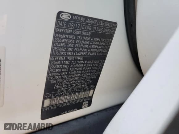 ✅ 2017 Land Rover Discovery HSE • VIN: SALRRBBV3HA036796 • Lot: 86125515. Wystawiony na Copart z przebiegiem 73 363 mil. Bezpłatny archiwum sprzedaży aukcyjnych z USA i szczegółowy raport historii pojazdu na DreamBid. Zdjęcie 13.