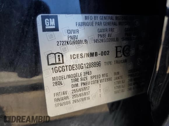 ✅ 2016 Chevrolet Colorado 4WD Z71 • VIN: 1GCGTDE30G1288896 • Лот: 84251545. Опубликован ранее на Copart с пробегом 180 484 миль. Бесплатный доступ к архиву аукционных продаж из США и подробный отчёт об истории автомобиля на DreamBid. Изображение 13.