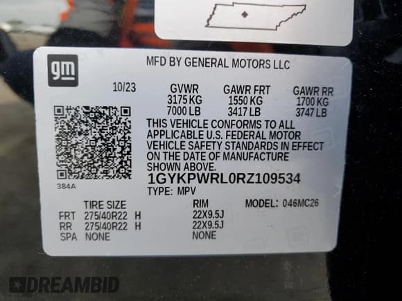 ✅ 2024 Cadillac LYRIQ Sport • VIN: 1GYKPWRL0RZ109534 • Лот: 54534935. Опубликован ранее на Copart с пробегом 20 443 миль. Бесплатный доступ к архиву аукционных продаж из США и подробный отчёт об истории автомобиля на DreamBid. Изображение 13.