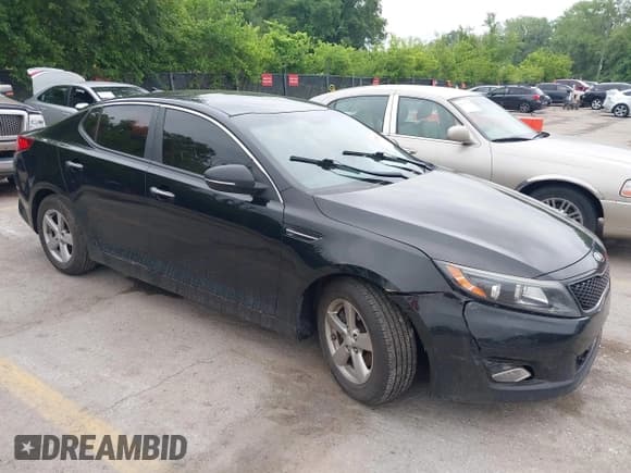 ✅ 2014 Kia Optima LX • VIN: 5XXGM4A75EG301889 • Lot: 42303398. Listed on IAAI with 165,819 mi. Free auction sales archive from the USA and detailed vehicle history report at DreamBid. Image 1.