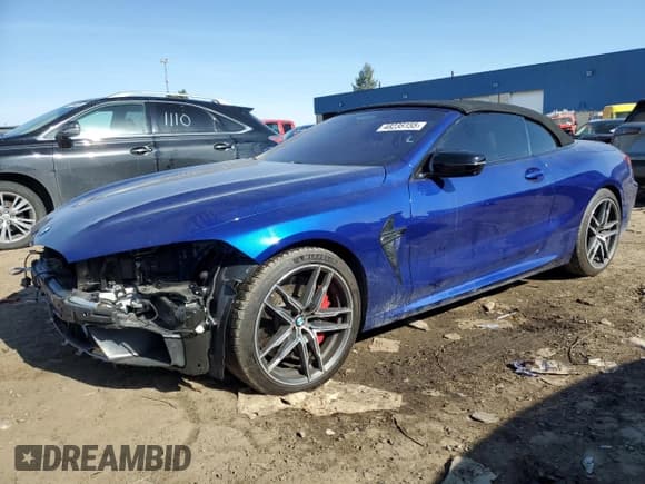 ✅ 2023 BMW M8 Competition • VIN: WBSDZ0C01PCK97140 • Lot: 48235155. Listed on Copart with 23,932 mi. Free auction sales archive from the USA and detailed vehicle history report at DreamBid. Image 1.