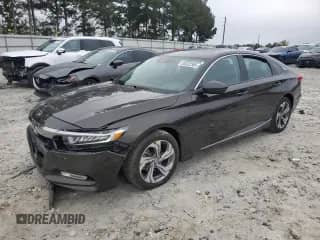 2018 Honda Accord EX-L z VIN 1HGCV1F57JA016393, wystawiony jako Copart lot #85332265 z przebiegiem 70 076 mil mil oraz Szkoda całkowita • Salvage title. Historia ofert i sprzedaży dostępna na DreamBid. Obrazek 1.