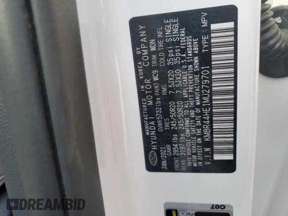 ✅ 2021 Hyundai Palisade SEL • VIN: KM8R44HE1MU279701 • Лот: 84032144. Опубликован ранее на Copart с пробегом 6 480 миль. Бесплатный доступ к архиву аукционных продаж из США и подробный отчёт об истории автомобиля на DreamBid. Изображение 14.