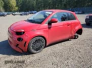 ✅ 2024 FIAT 500e INSPI(RED) • VIN: ZFAFFAA47RX205276 • Lot: 54045215. Listed on Copart with 3,900 mi. Free auction sales archive from the USA and detailed vehicle history report at DreamBid. Image 1.