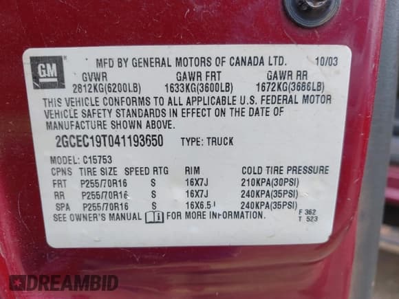 ✅ 2004 Chevrolet Silverado 1500 LS • VIN: 2GCEC19T041193650 • Lot: 42926558. Listed on IAAI with 196,719 mi. Free auction sales archive from the USA and detailed vehicle history report at DreamBid. Image 9.