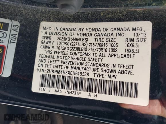 ✅ 2014 Honda CR-V LX • VIN: 2HKRM4H3XEH619538 • Lot: 43003466. Wystawiony na IAAI z przebiegiem 204 131 mil. Bezpłatny archiwum sprzedaży aukcyjnych z USA i szczegółowy raport historii pojazdu na DreamBid. Zdjęcie 9.