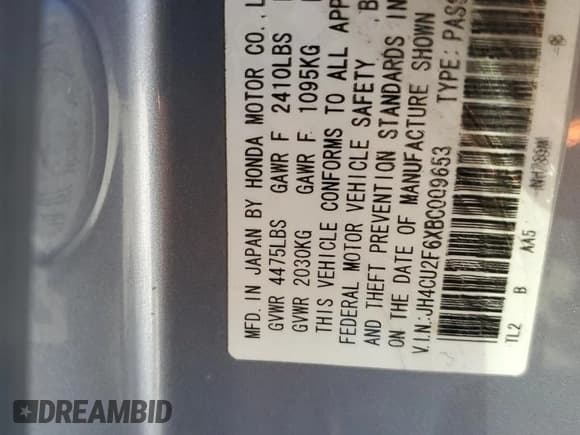 ✅ 2011 Acura TSX • VIN: JH4CU2F6XBC009653 • Lot: 80478045. Wystawiony na Copart z przebiegiem 135 330 mil. Bezpłatny archiwum sprzedaży aukcyjnych z USA i szczegółowy raport historii pojazdu na DreamBid. Zdjęcie 12.