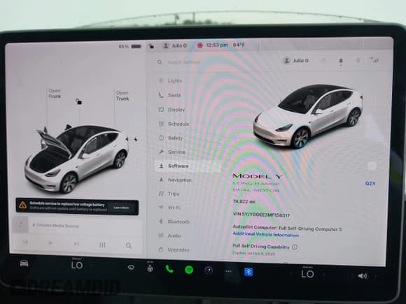 ✅ 2021 Tesla Model Y Long Range • VIN: 5YJYGDEE3MF158317 • Lot: 43236313. Listed on IAAI with 74,822 mi. Free auction sales archive from the USA and detailed vehicle history report at DreamBid. Image 17.