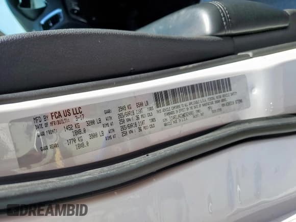 ✅ 2017 Dodge Durango SXT • VIN: 1C4RDJAG3HC824081 • Lot: 48723325. Listed on Copart with 129,372 mi. Free auction sales archive from the USA and detailed vehicle history report at DreamBid. Image 13.