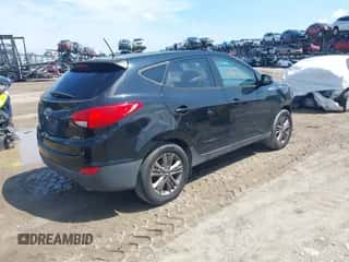 2014 Hyundai Tucson GLS with VIN KM8JTCAF4EU882575, listed as a IAAI auction lot 42960446 with 119,923 mi miles and . Bid and sale history available at DreamBid. Image 4.