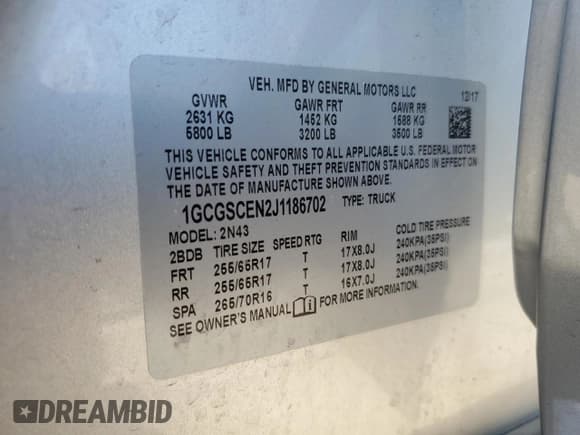 ✅ 2018 Chevrolet Colorado 2WD LT • VIN: 1GCGSCEN2J1186702 • Лот: 63804834. Опубликован ранее на Copart с пробегом 95 436 миль. Бесплатный доступ к архиву аукционных продаж из США и подробный отчёт об истории автомобиля на DreamBid. Изображение 12.