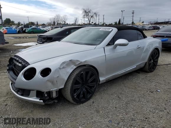 ✅ 2012 Bentley Continental GT • VIN: SCBGR3ZA2CC077346 • Lot: 49096205. Listed on Copart with 33,938 mi. Free auction sales archive from the USA and detailed vehicle history report at DreamBid. Image 1.