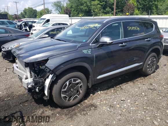 ✅ 2023 Hyundai Santa Fe Blue • VIN: 5NMS2DA18PH000579 • Lot: 57512323. Wystawiony na Copart z przebiegiem 7 620 mil. Bezpłatny archiwum sprzedaży aukcyjnych z USA i szczegółowy raport historii pojazdu na DreamBid. Zdjęcie 1.