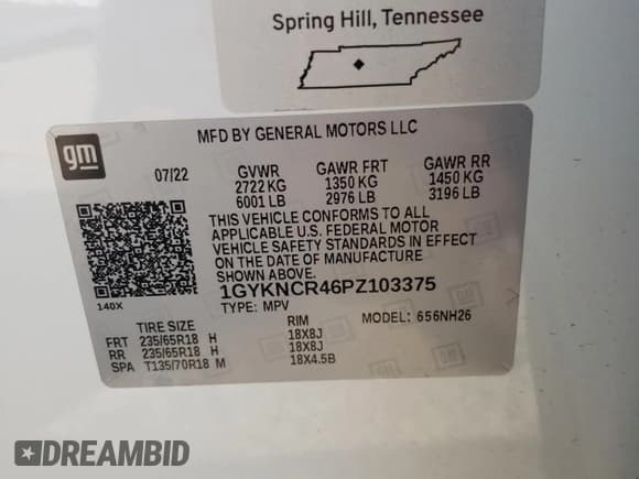 ✅ 2023 Cadillac XT5 FWD Premium Luxury • VIN: 1GYKNCR46PZ103375 • Lot: 75622634. Listed on Copart with 18,484 mi. Free auction sales archive from the USA and detailed vehicle history report at DreamBid. Image 12.