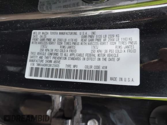 ✅ 2025 Mazda CX-50 Hybrid Preferred Package • VIN: 7MMVAABWXSN125605 • Lot: 43437221. Wystawiony na IAAI z przebiegiem 6 487 mil. Bezpłatny archiwum sprzedaży aukcyjnych z USA i szczegółowy raport historii pojazdu na DreamBid. Zdjęcie 9.