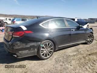 2015 Hyundai Genesis 5.0L z VIN KMHGN4JF5FU056894, wystawiony jako Copart lot #46663914 z przebiegiem 215 596 mil mil oraz Szkoda całkowita • Salvage title. Historia ofert i sprzedaży dostępna na DreamBid. Obrazek 3.