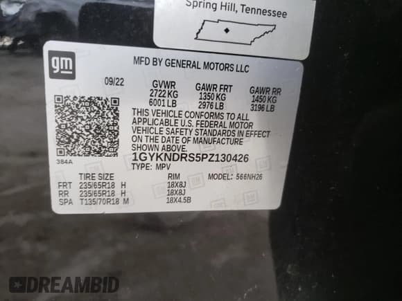 ✅ 2023 Cadillac XT5 AWD Premium Luxury • VIN: 1GYKNDRS5PZ130426 • Лот: 69010055. Опубликован ранее на Copart с пробегом 29 797 миль. Бесплатный доступ к архиву аукционных продаж из США и подробный отчёт об истории автомобиля на DreamBid. Изображение 14.