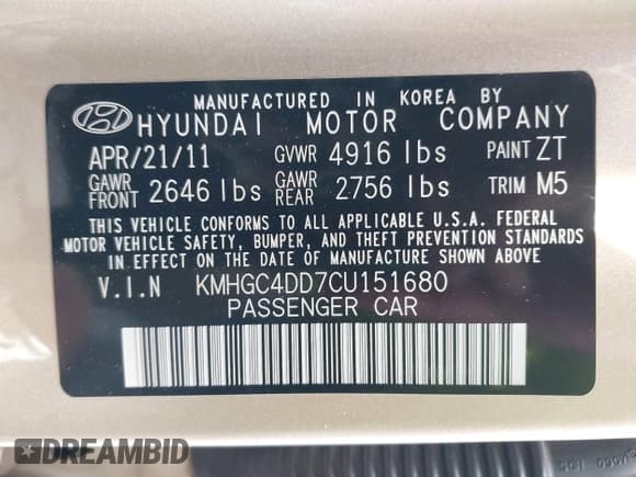 ✅ 2012 Hyundai Genesis 3.8L • VIN: KMHGC4DD7CU151680 • Лот: 43666127. Опубликован ранее на IAAI с пробегом 110 360 миль. Бесплатный доступ к архиву аукционных продаж из США и подробный отчёт об истории автомобиля на DreamBid. Изображение 9.
