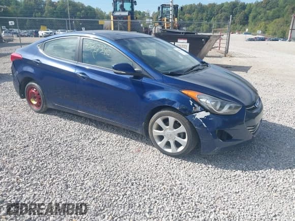 ✅ 2013 Hyundai Elantra GLS • VIN: KMHDH4AE2DU875733 • Lot: 43217340. Listed on IAAI with 165,506 mi. Free auction sales archive from the USA and detailed vehicle history report at DreamBid. Image 1.