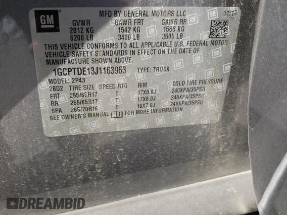 ✅ 2018 Chevrolet Colorado 4WD Z71 • VIN: 1GCPTDE13J1163963 • Lot: 71734565. Wystawiony na Copart z przebiegiem Nie podano. Bezpłatny archiwum sprzedaży aukcyjnych z USA i szczegółowy raport historii pojazdu na DreamBid. Zdjęcie 12.