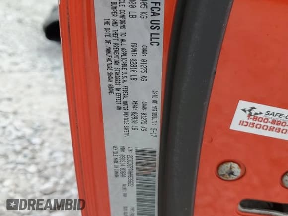 ✅ 2017 Dodge Challenger R/T • VIN: 2C3CDZBT0HH636622 • Lot: 71663034. Wystawiony na Copart z przebiegiem 117 774 mil. Bezpłatny archiwum sprzedaży aukcyjnych z USA i szczegółowy raport historii pojazdu na DreamBid. Zdjęcie 12.