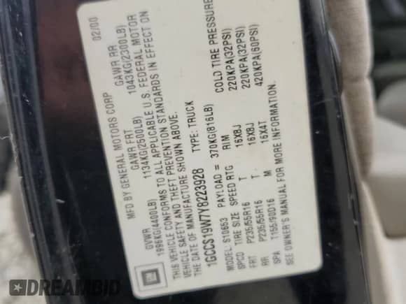 2000 Chevrolet S-10 LS с VIN 1GCCS19W7Y8223928, выставлен на аукционе Copart как лот 75329674 с пробегом Не указан миль и Списание • Salvage title. История ставок и продаж доступна на DreamBid. Изображение 12.