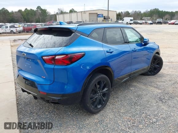 ✅ 2020 Chevrolet Blazer RS • VIN: 3GNKBKRS0LS591471 • Lot: 41453584. Listed on IAAI with 55,271 mi. Free auction sales archive from the USA and detailed vehicle history report at DreamBid. Image 4.