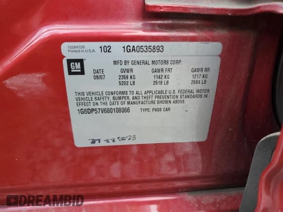 ✅ 2008 Cadillac CTS AWD • VIN: 1G6DP57V680108066 • Лот: 81734245. Опубликован ранее на Copart с пробегом 96 835 миль. Бесплатный доступ к архиву аукционных продаж из США и подробный отчёт об истории автомобиля на DreamBid. Изображение 12.