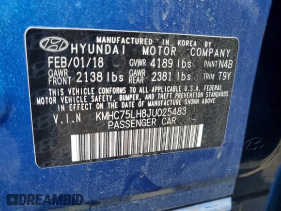 ✅ 2018 Hyundai Ioniq • VIN: KMHC75LH8JU025483 • Лот: 52213645. Размещён на Copart с пробегом 53 621 миль миль. Получите бесплатный доступ к архиву аукционных продаж из США и посмотрите подробный отчёт об истории автомобиля на DreamBid. Изображение 15.