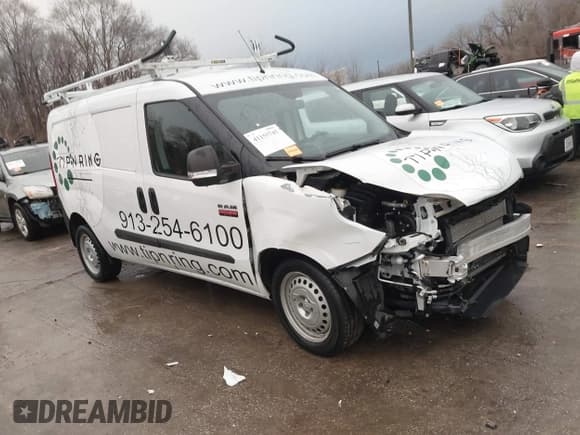 ✅ 2021 Ram ProMaster City Cargo Tradesman • VIN: ZFBHRFAB1M6T92391 • Lot: 41155745. Listed on IAAI with 29,465 mi. Free auction sales archive from the USA and detailed vehicle history report at DreamBid. Image 1.