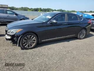 2016 Hyundai Genesis 3.8L with VIN KMHGN4JE3GU137594, listed as a Copart auction lot 66179375 with 157,053 mi miles and Salvage title. Bid and sale history available at DreamBid. Image 1.
