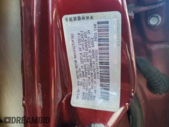 ✅ 2000 Chevrolet Prizm • VIN: 1Y1SK5483YZ404526 • Lot: 80197555. Listed on Copart with 123,731 mi. Free auction sales archive from the USA and detailed vehicle history report at DreamBid. Image 12.