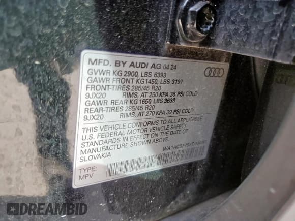 ✅ 2025 Audi Q7 Premium • VIN: WA1ACBF79SD004081 • Лот: 50793255. Опубликован ранее на Copart с пробегом 10 336 миль. Бесплатный доступ к архиву аукционных продаж из США и подробный отчёт об истории автомобиля на DreamBid. Изображение 12.