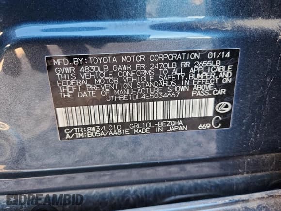 ✅ 2014 Lexus GS 350 • VIN: JTHBE1BL4E5034667 • Lot: 90364225. Wystawiony na Copart z przebiegiem 153 098 mil. Bezpłatny archiwum sprzedaży aukcyjnych z USA i szczegółowy raport historii pojazdu na DreamBid. Zdjęcie 13.