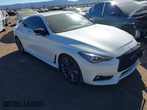 ✅ 2022 Infiniti Q60 Red Sport 400 • VIN: JN1FV7LK0NM660320 • Lot: 43868600. Wystawiony na IAAI z przebiegiem 64 718 mil. Bezpłatny archiwum sprzedaży aukcyjnych z USA i szczegółowy raport historii pojazdu na DreamBid. Zdjęcie 1.