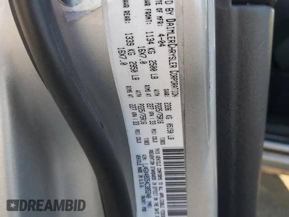 2004 Jeep Grand Cherokee Laredo с VIN 1J4GX48S54C385240, выставлен на аукционе Copart как лот 86716575 с пробегом 131 190 миль миль и Списание • Salvage title. История ставок и продаж доступна на DreamBid. Изображение 12.