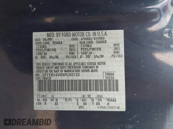 ✅ 1999 Ford Ranger XL • VIN: 1FTYR14VXXPC05122 • Lot: 43719302. Wystawiony na IAAI z przebiegiem 410 039 mil. Bezpłatny archiwum sprzedaży aukcyjnych z USA i szczegółowy raport historii pojazdu na DreamBid. Zdjęcie 9.