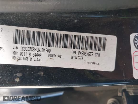 ✅ 2012 Dodge Avenger SXT • VIN: 1C3CDZCBXCN194700 • Lot: 41473636. Listed on IAAI with 166,384 mi. Free auction sales archive from the USA and detailed vehicle history report at DreamBid. Image 9.