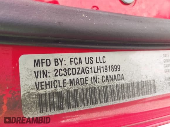 ✅ 2020 Dodge Challenger SXT • VIN: 2C3CDZAG1LH191899 • Lot: 42801091. Wystawiony na IAAI z przebiegiem Nie podano. Bezpłatny archiwum sprzedaży aukcyjnych z USA i szczegółowy raport historii pojazdu na DreamBid. Zdjęcie 9.